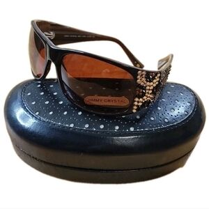 Jimmy Crystal NY Swarovski Elements Crystal Polarized Sunglasses 838 C02 Read